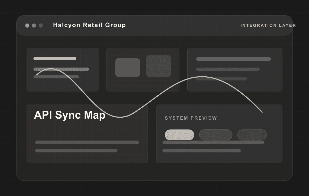 API integration layer preview for Halcyon Retail Group.