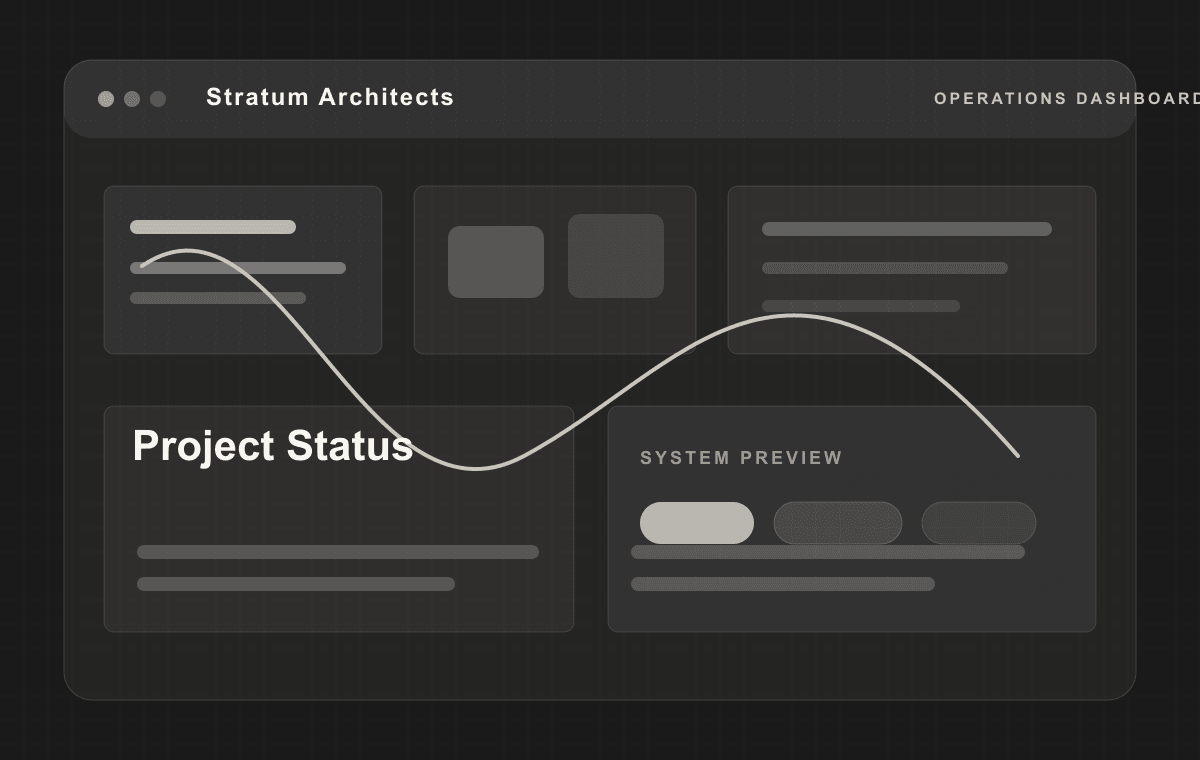 Operations dashboard preview for Stratum Architects.